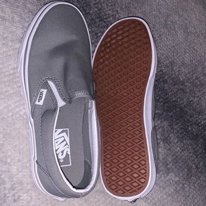 Brand new Gray slip on Vans, Size9